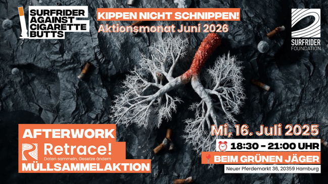 🪣🚬 Afterwork Kippen Nicht Schnippen Retrace! Müllsammelaktion