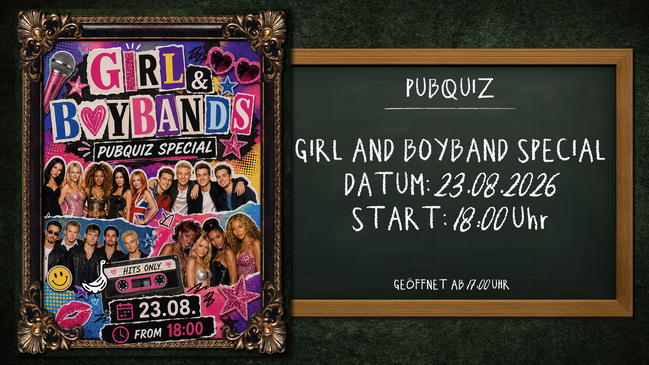 PUBQUIZ SPECIAL: GIRL- & BOYBANDS