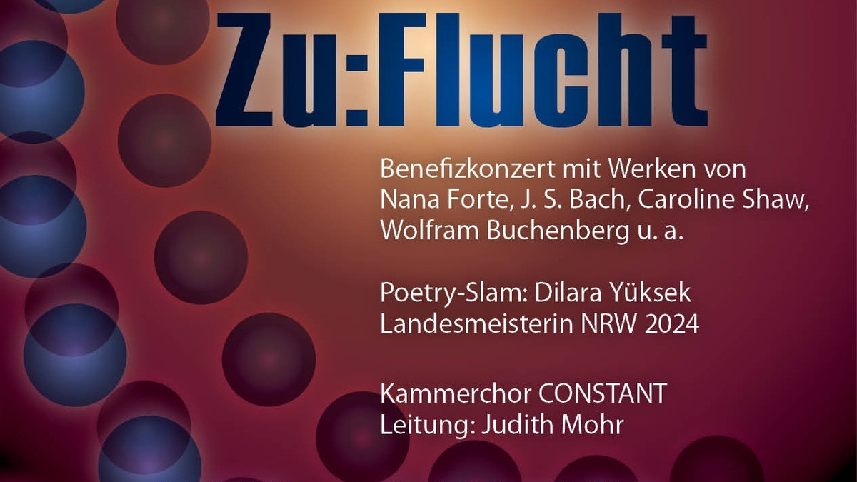 Zu:Flucht - Benefizkonzert mit Werken von Nana Forte, J. S. Bach, Caroline Shaw, Wolfram Buchenberg u. a.