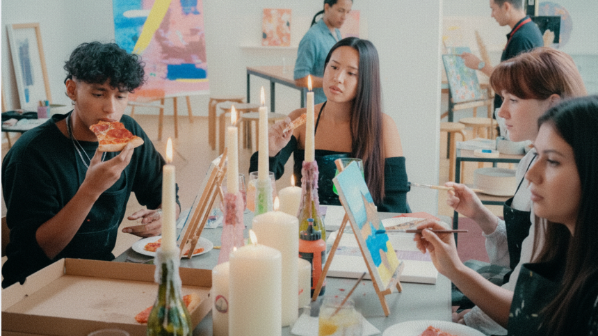 Paint, Pizza & Vino | Creative Dinner Experience München