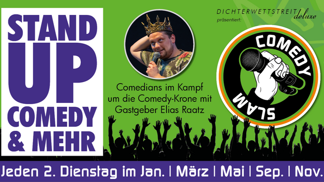 Comedy Slam Tübingen: Comedians im Kampf um die Comedy-Krone nach dem Motto "Lachen & Spaß für alle!" (Stand Up, Kabarett, Kleinkunst, Comedy)