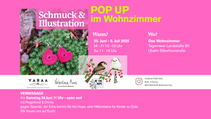 PopUp Schmuck & Illustration im Wohnzimmer