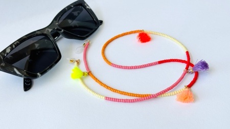 Brillenkette aus Glasperlen