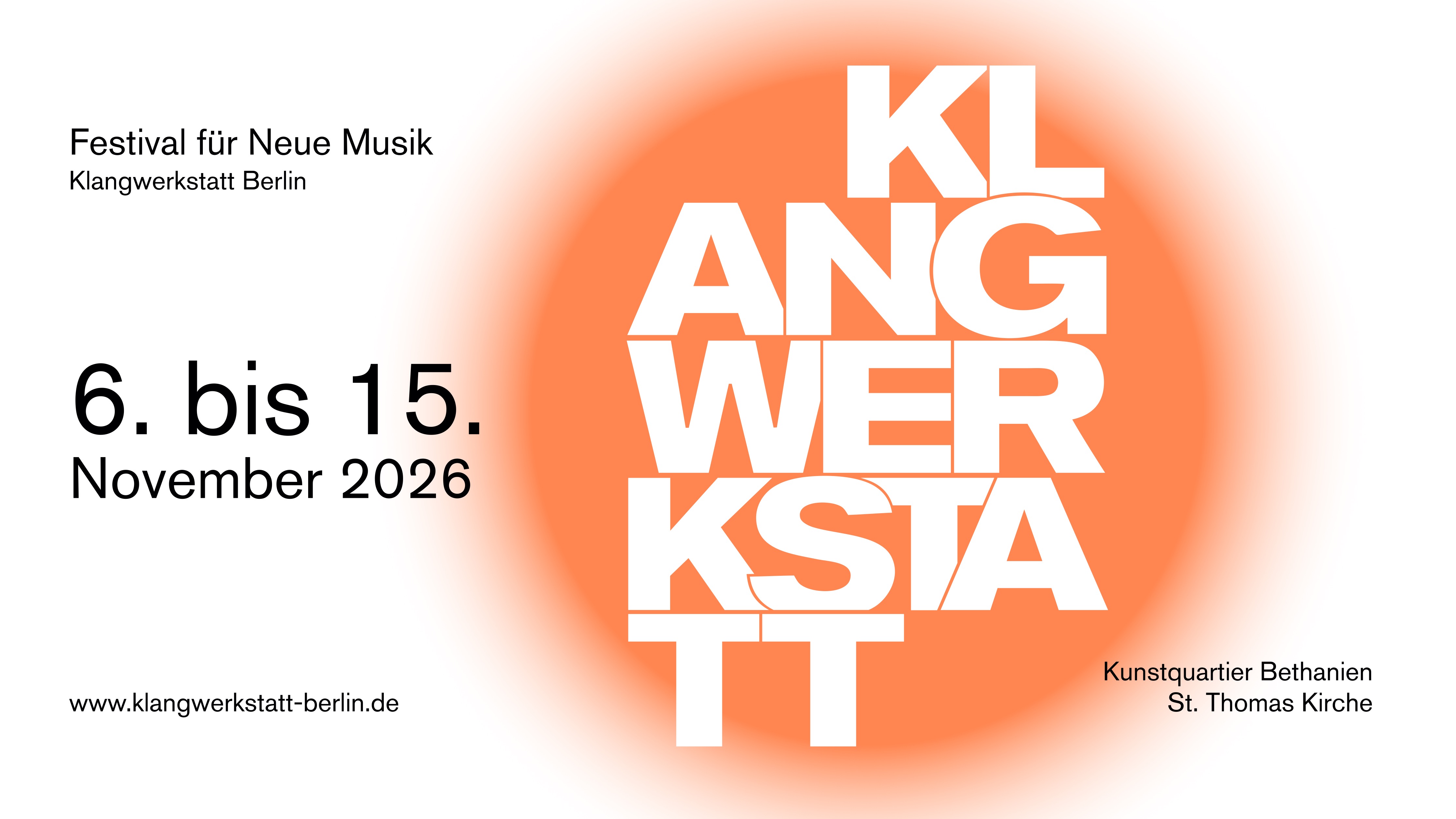 Klangwerkstatt Berlin Festival für Neue Musik 2026