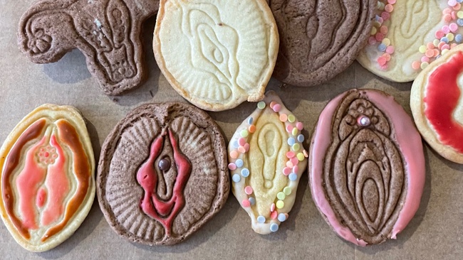 Vulva Kekse verzieren