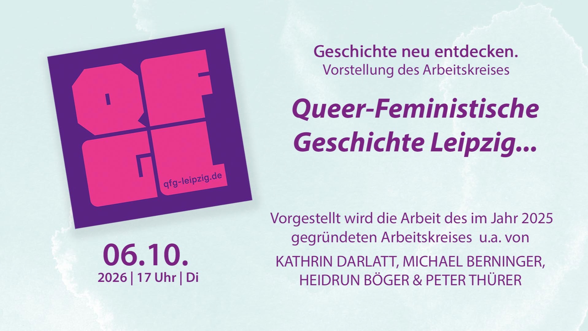 Queer-Feministische Geschichte Leipzig - OFFENE GESPRÄCHSRUNDE