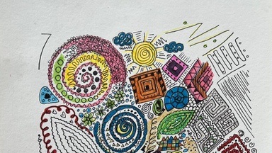 Malen mit Doodle- und „Zentangle“-Techniken