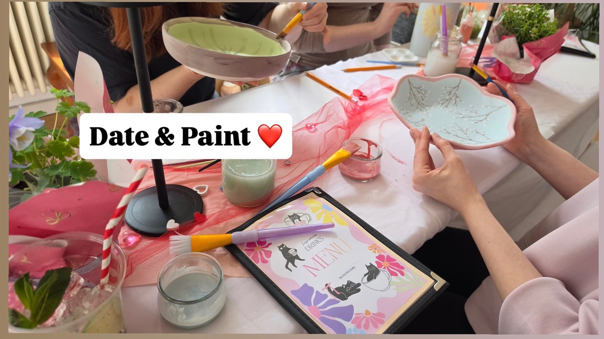 Sunday's 💐✨❤️ Date & Paint ❤️✨💐 Keramik bemalen I Matcha I Mocktails I Date