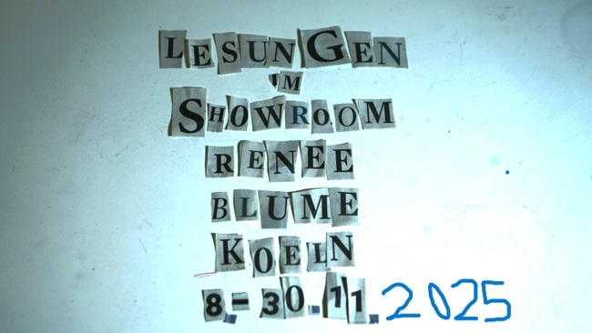 Lesung im Showroom Renee Blume