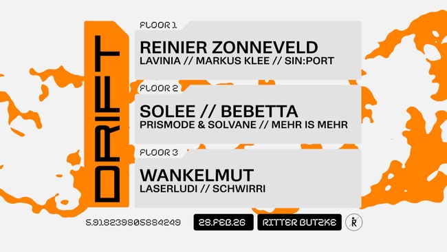 DRIFT w/ Reinier Zonneveld, Lavinia, Solee, Bebetta, Wankelmut