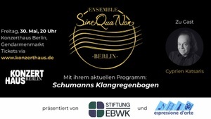 Klangfarben und Poesie – Ensemble SineQuaNon Berlin mit Starpianist Cyprien Katsaris interpretieren Robert Schumann
