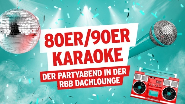 80er/90er Karaoke in der rbb Dachlounge