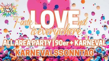 HERZ an HERZ | Karnevalssonntag | PARTY im CBE & YUCA