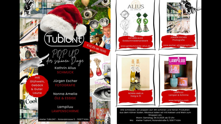TUBLONT Pop Up - Schmuck, Fotografie, Öle & Essig und Lampenschirme