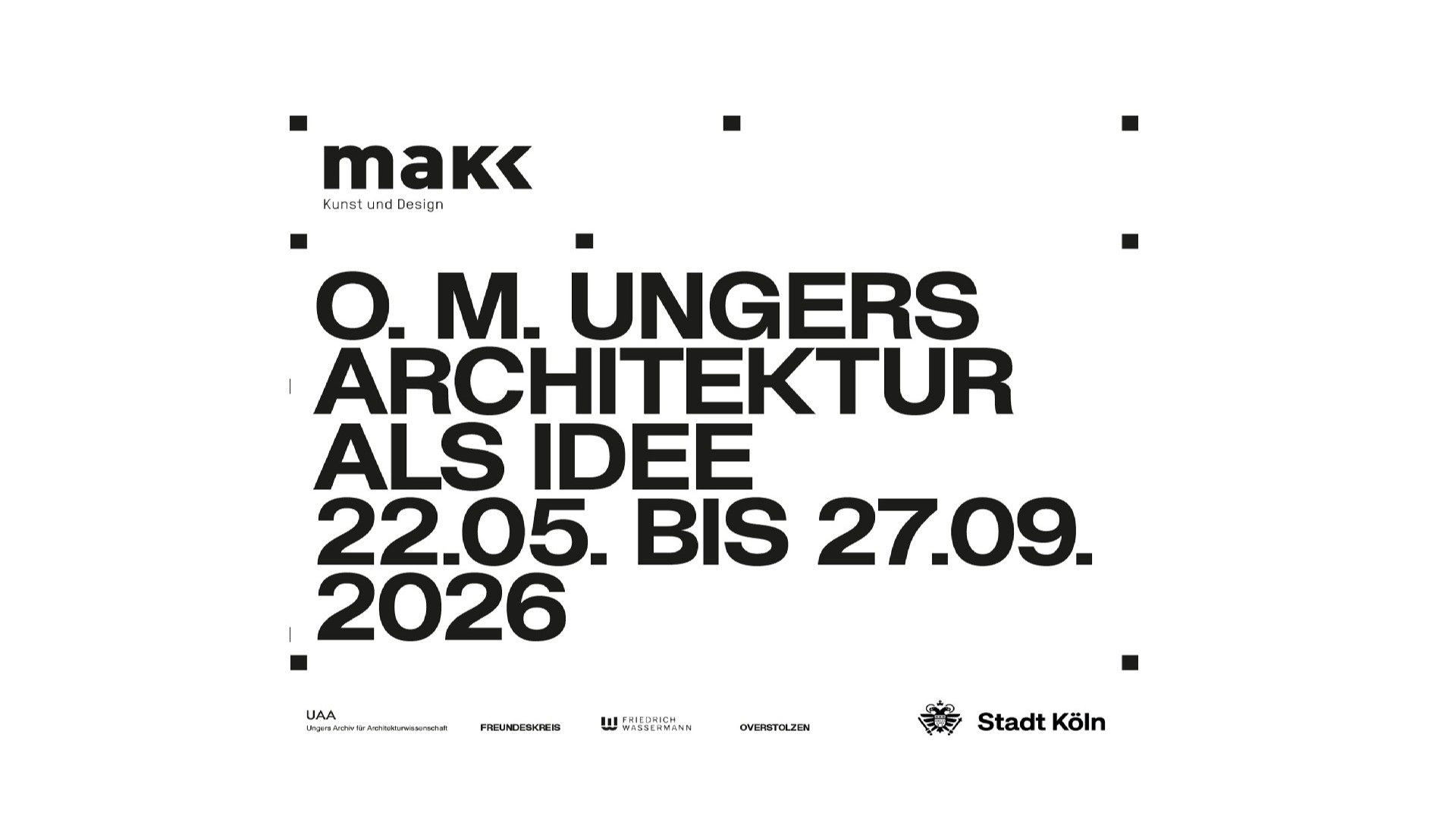 O. M. Ungers - Architektur als Idee