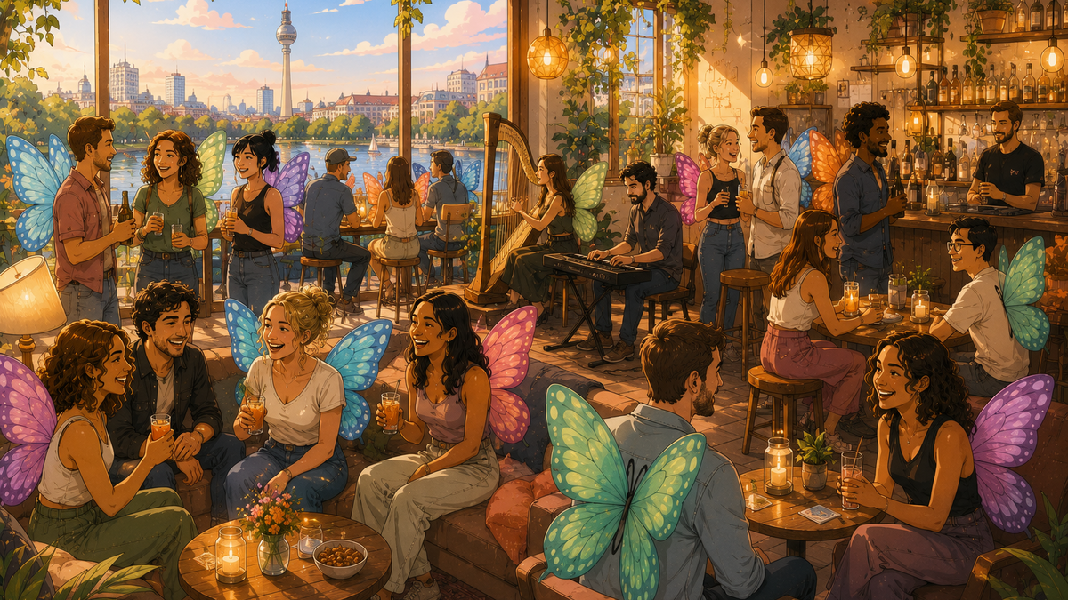Social Butterflys in a bar