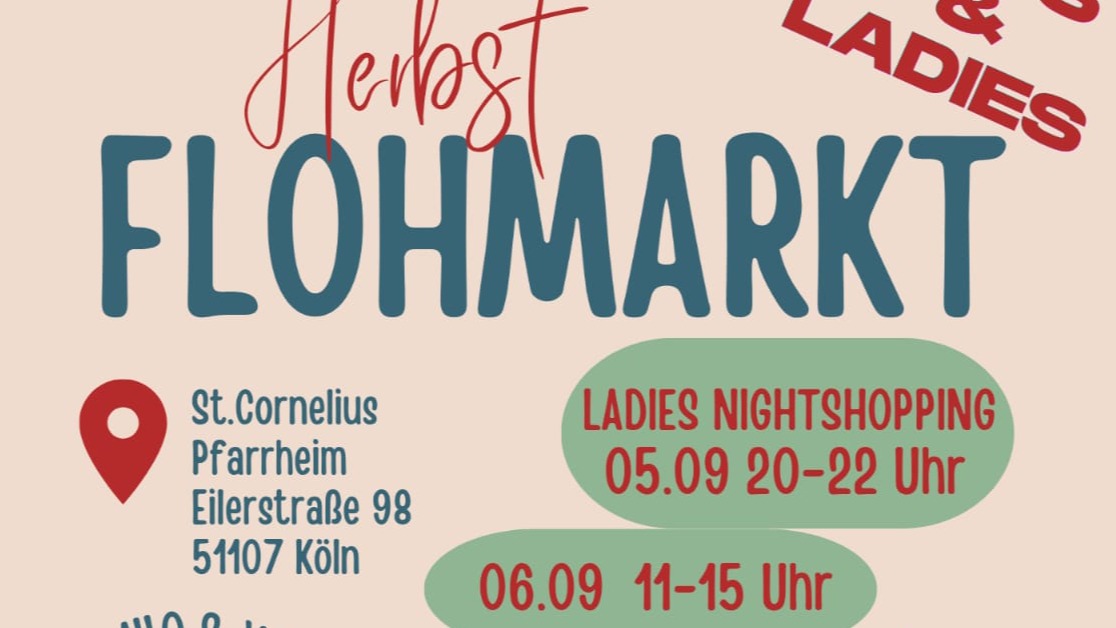 Titelbild der Veranstaltung Vorsortierter Herbstflohmarkt Kids und Ladies