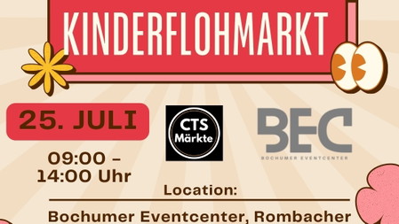 Kinderflohmarkt Parkplatz Bochumer Eventcenter mit Hüpfburg