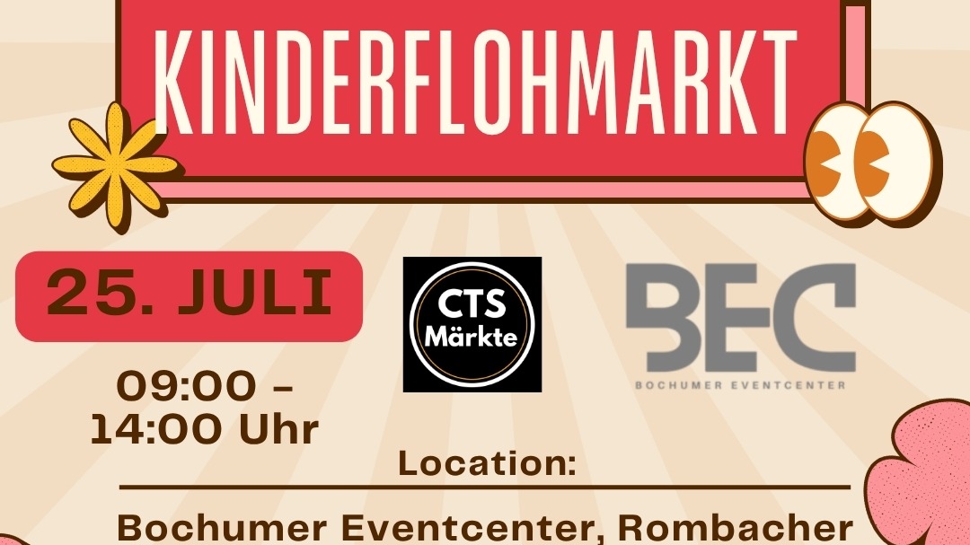 Kinderflohmarkt Parkplatz Bochumer Eventcenter mit Hüpfburg