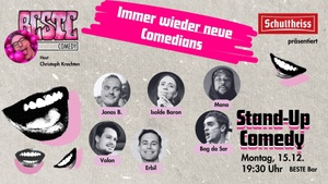 BESTE Stand-Up Comedy - Stand up 19:30 Uhr in der BESTE Bar im Wedding direkt am Leopoldplatz