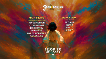 3 Years Ascension w/ DJ Sodbrennen, DJ Discostoff, Jenni Zimnol, Lee-Ann & more at Helios37