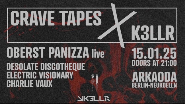 Crave Tapes & K3LLR präsentieren OBERST PANIZZA