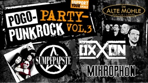Pogo-Party-Punkrock mit SUMPFPÄPSTE, OXXON, MIKROPHÖN