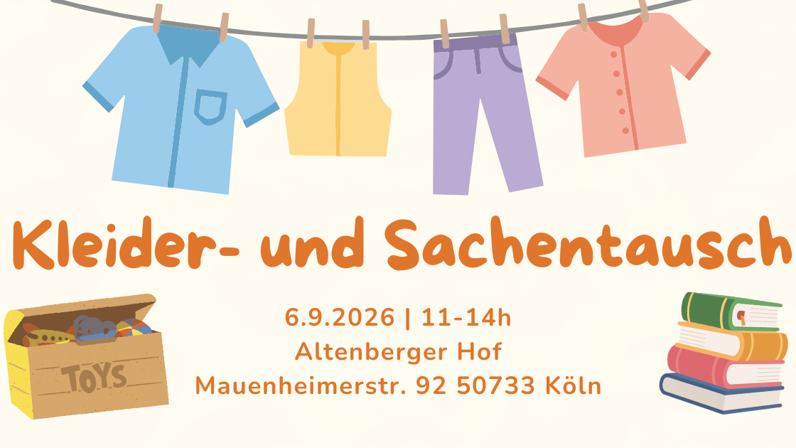 Titelbild der Veranstaltung 👗✨ Kleider- und Sachentausch: Tauschen statt neu kaufen