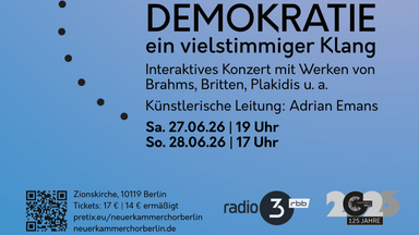 Demokratie – ein vielstimmiger Klang | Konzert des Neuen Kammerchor Berlins