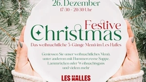 Festive Christmas Menü im Les Halles Restaurant