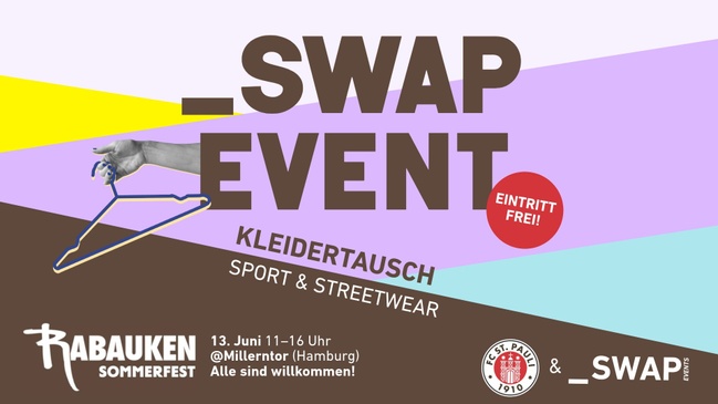 Professioneller Kleidertausch für Sport- & Streetwear beim St. Pauli Sommerfest der Rabauken!