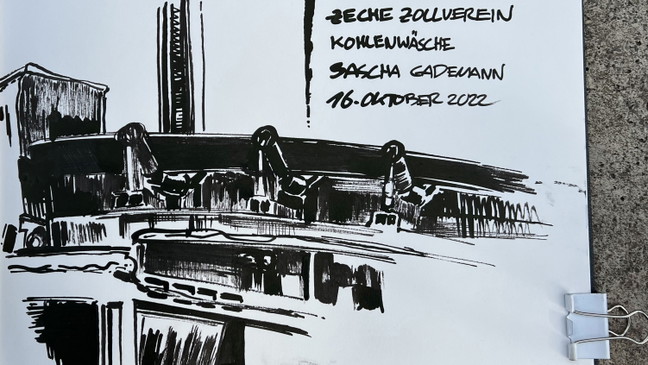 Urban Sketching auf Zeche Zollverein