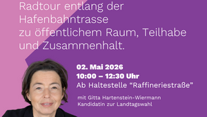 "Wem gehört die Stadt?" - Radtour entlang der Hafenbahntrasse
