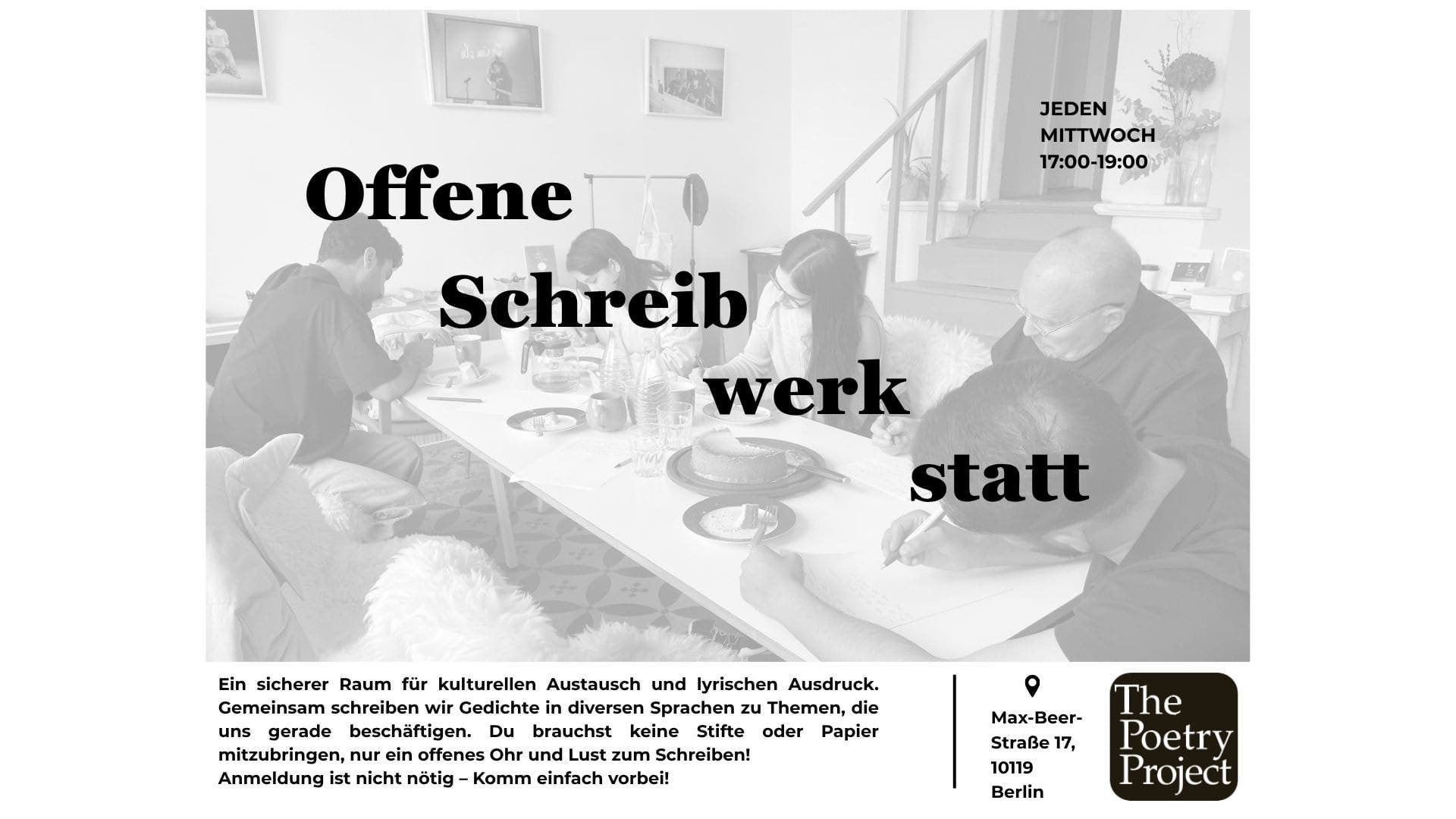 Offene Schreibwerkstatt bei The Poetry Project Berlin