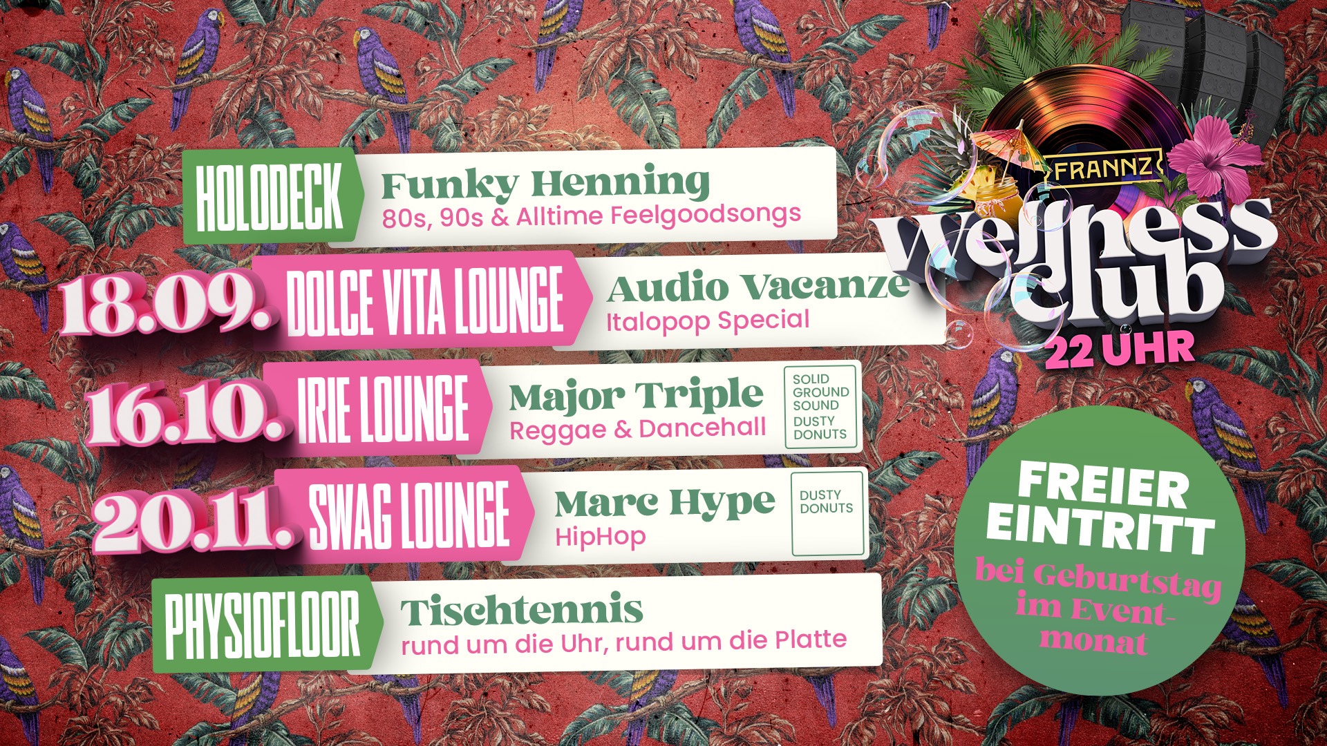 Wellness Club mit  Reggae Special