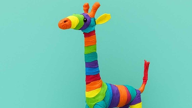 DIY Event - Giraffe herstellen aus Draht und Krepp