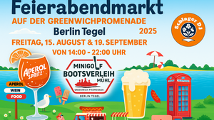 Feierabendmarkt auf der Greenwichpromenade am Tegeler See