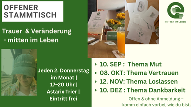 Offener Stammtisch: Trauer & Veränderung – Thema „Mut“