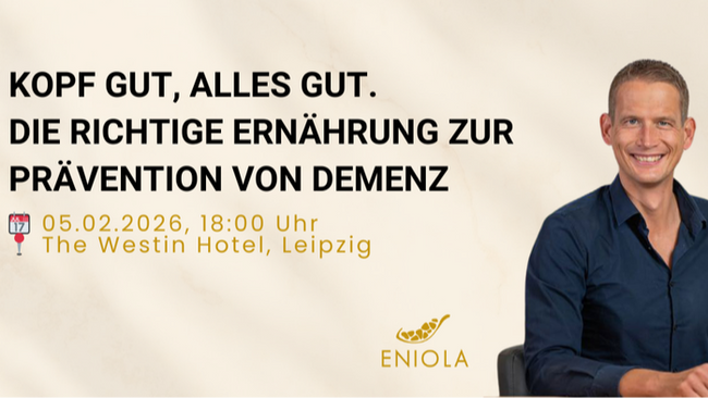 Vortrag von Ernährungsexperten Marco Spielau: Kopf gut. Alles gut. Die richtige Ernährung zur Prävention von Demenz.