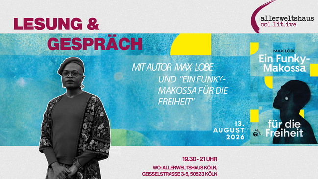 Lesung und Diskussion mit Max Lobe