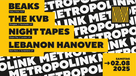 Metropolink Festival / Lebanon Hanover, The KVB, Night Tapes, Beaks uvm.