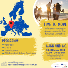 Time to Move - Infoveranstaltung zu Auslandsaufenthalten zwischen 15-30 Jahren