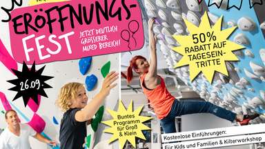 Großes Eröffnungsfest: Neuer Boulderbereich in Freiham