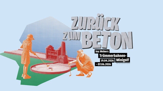 Zurück zum Beton: Ina Webers Trümmerbahnen-Minigolf