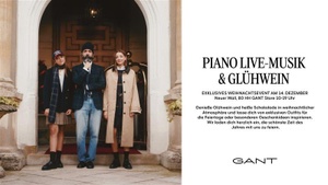 Piano Live-Musik & Glühwein - Exklusives Weihnachtsevent im GANT Store