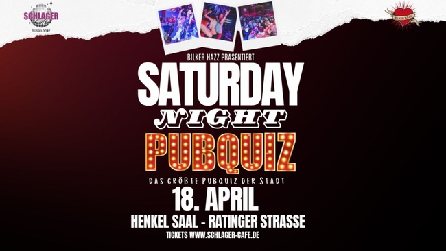 Saturday Night PubQuiz