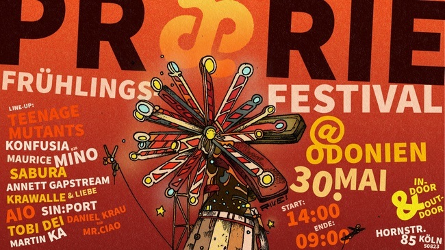 Praerie Frühlings- (club) Festival im Odonien mit Teenage Mutants, Konfusia b2b Maurice Mino, , Sabura, Aio, Tobi Dei uvm.