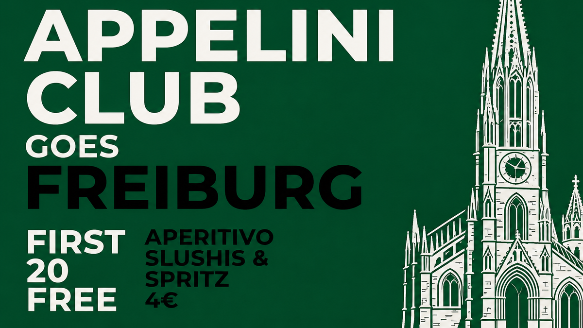 Titelbild der Veranstaltung APPELINI CLUB – GRAND OPENING 🍏