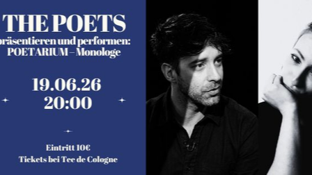 Titelbild der Veranstaltung THE POETS präsentieren und performen: POETARIUM – Monologe.