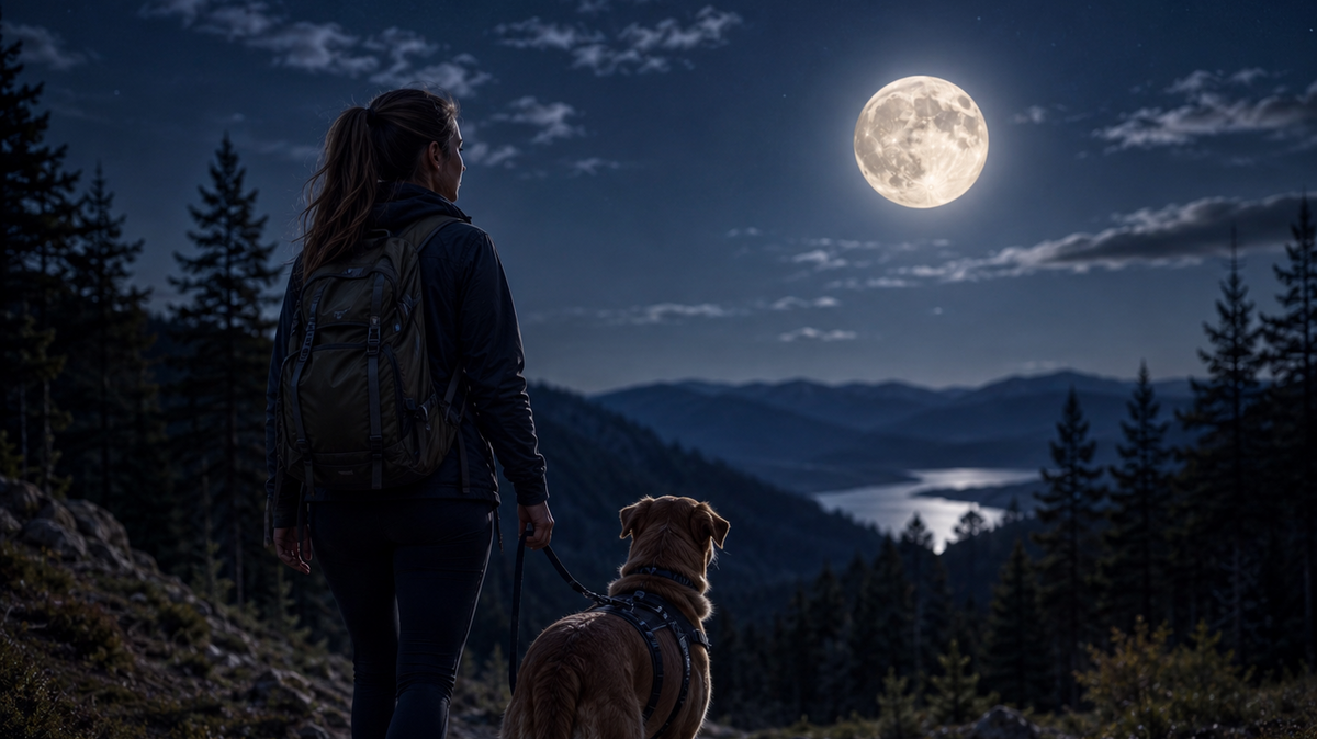 Vollmond Hunde Wanderung